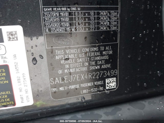 SALEJ7EX4R2273499 Land Rover Defender 110 P300