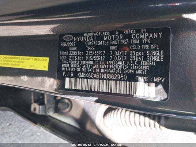 Hyundai Kona Sel 2022 KM8K6CAB1NU882980 Image 9