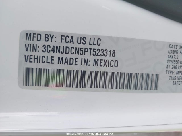 3C4NJDCN5PT523318 Jeep Compass Limited 4x4