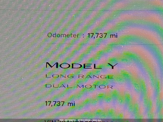 7SAYGDEE5NF366199 Tesla Model Y Long Range Dual Motor All-wheel Drive