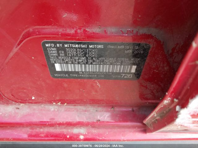 ML32A3HJ2HH005706 Mitsubishi MIRAGE ES