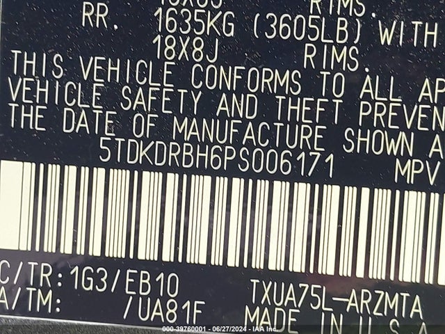 Toyota Highlander Xle 2023 5TDKDRBH6PS006171 Image 9