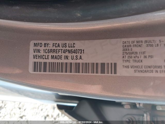 1C6RREFT4PN640731 RAM 1500 Big Horn  4x2 5'7 Box