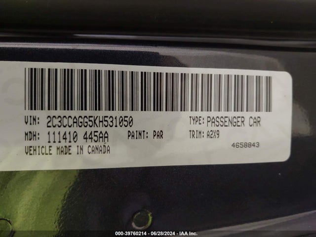 2C3CCAGG5KH531050 Chrysler 300 300s Awd