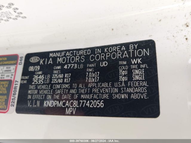 KNDPMCAC8L7742056 KIA Sportage Lx