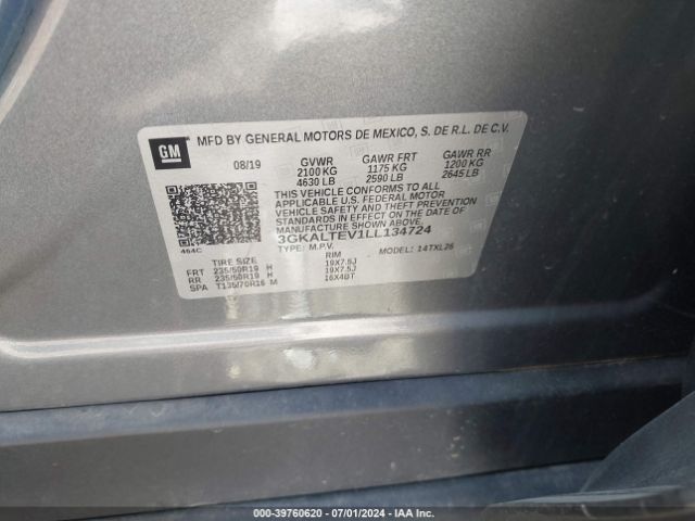 3GKALTEV1LL134724 GMC Terrain Awd Sle
