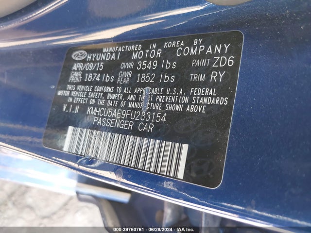 Hyundai Accent Sport 2015 KMHCU5AE9FU233154 Image 9