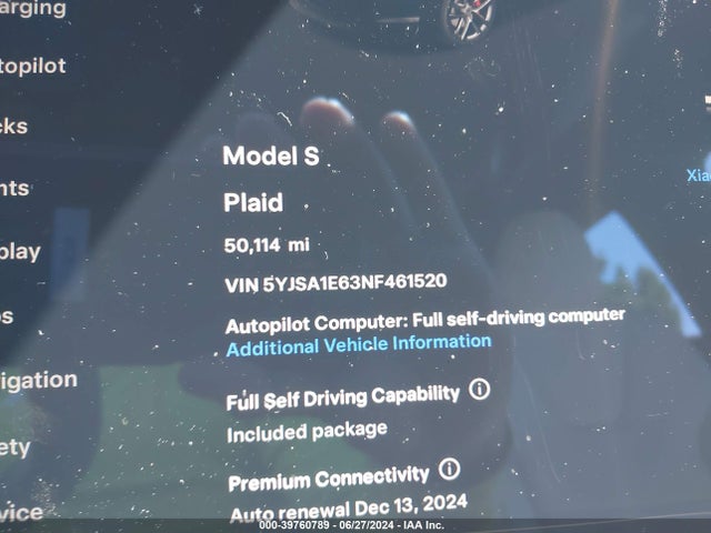 2022 TESLA MODEL S 5YJSA1E63NF461520 Photo 6