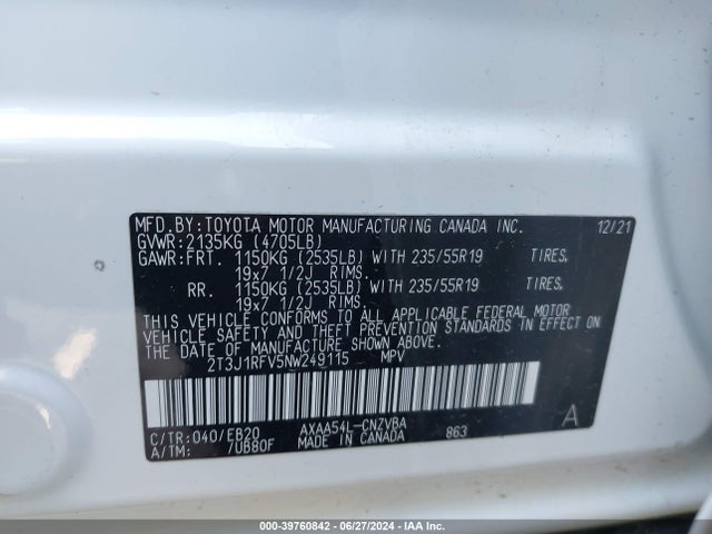 Toyota Rav4 Adventure 2022 2T3J1RFV5NW249115 Image 9