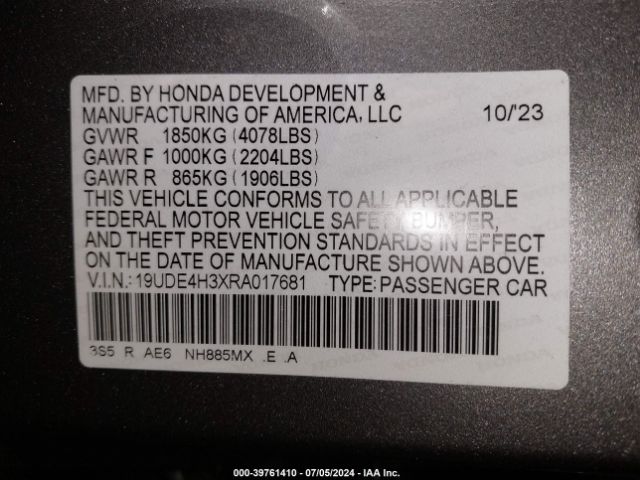 19UDE4H3XRA017681 Acura Integra A-spec