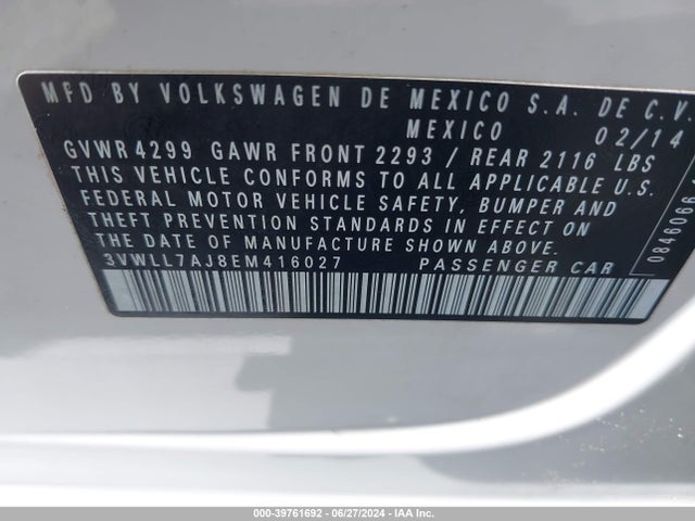 Volkswagen Jetta 2.0l Tdi 2014 3VWLL7AJ8EM416027 Image 9