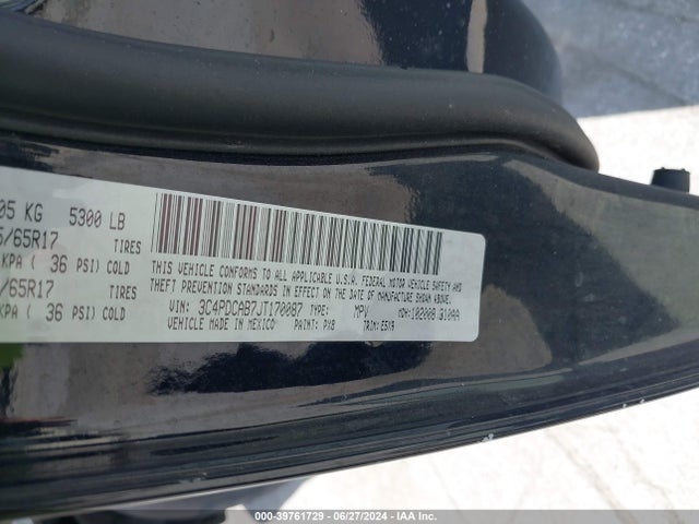 Dodge JOURNEY SE 2018 3C4PDCAB7JT170087 Image 9