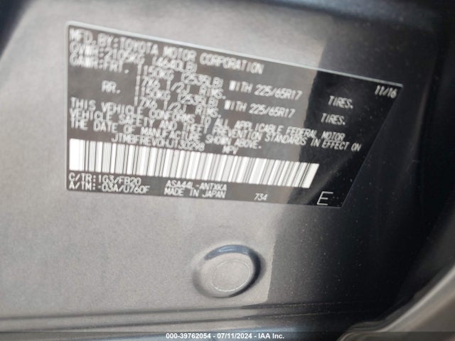 Toyota RAV4 LE 2017 JTMBFREV0HJ130298 Image 9
