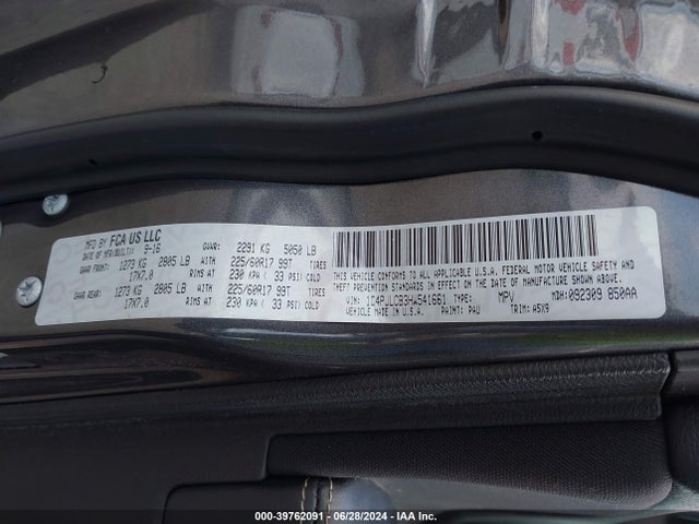 1C4PJLCB3HW541661 Jeep Cherokee Latitude Fwd