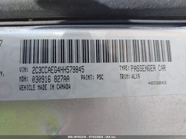 2C3CCAEG4HH579845 Chrysler 300C
