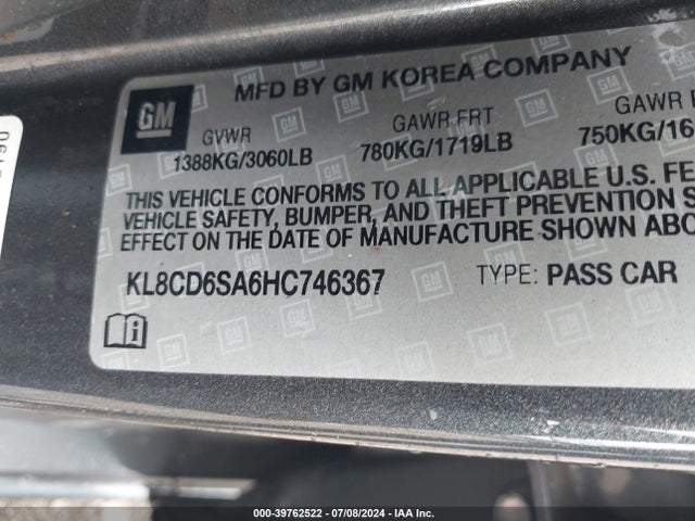 Chevrolet Spark 1lt Cvt 2017 KL8CD6SA6HC746367 Image 9