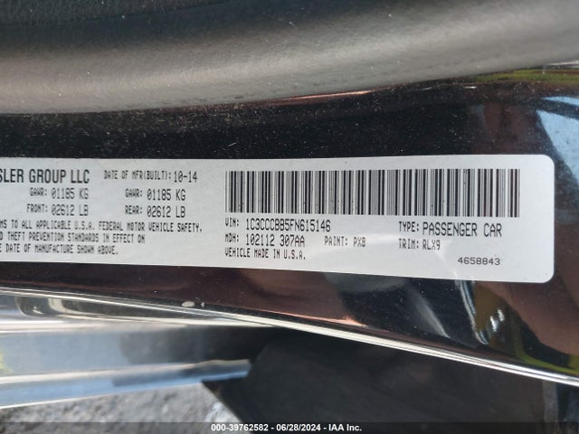 1C3CCCBB5FN615146 Chrysler 200 S