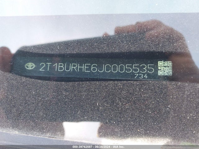 Toyota COROLLA LE 2018 2T1BURHE6JC005535 Image 9