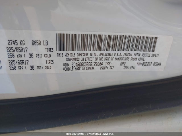 2C4RDGCG8ER120204 Dodge Grand Caravan Sxt