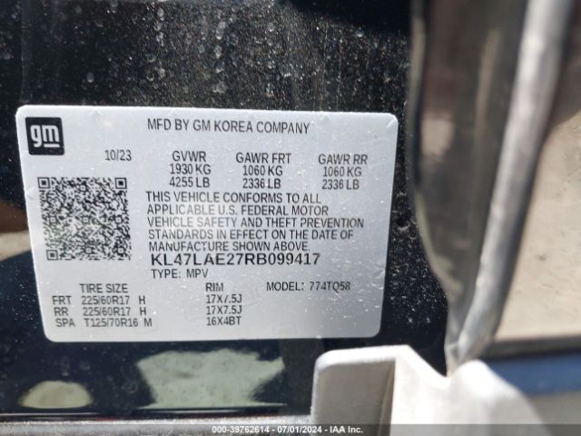 KL47LAE27RB099417 Buick Envista Preferred Fwd