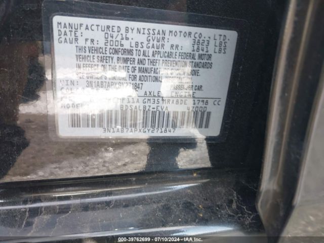 3N1AB7APXGY271847 Nissan SENTRA S