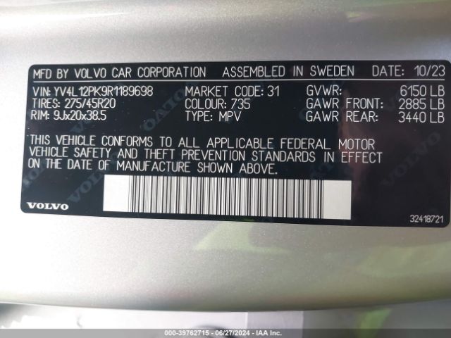 YV4L12PK9R1189698 Volvo Xc90 B5 Core Bright Theme