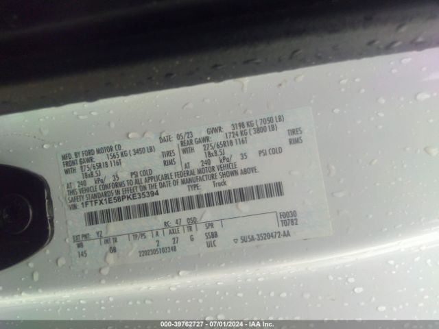 1FTFX1E58PKE35394 Ford F-150 Xl