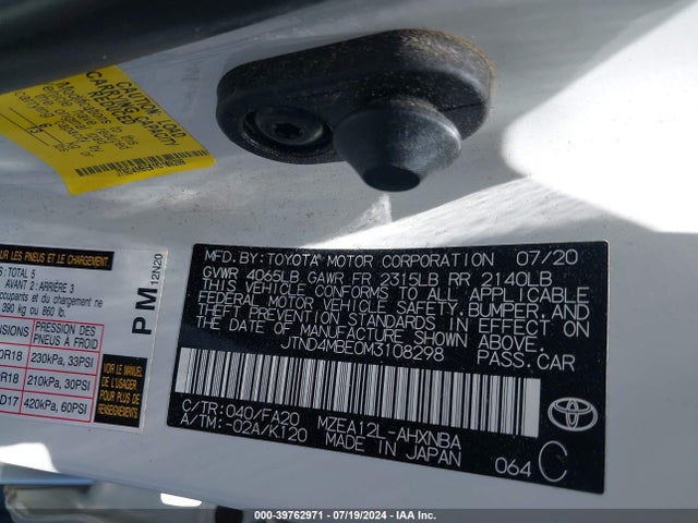 Toyota Corolla Se Nightshade Edition 2021 JTND4MBE0M3108298 Image 9