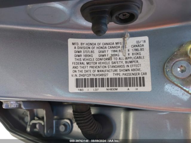 2HGFC2F7XJH549527 Honda CIVIC EX