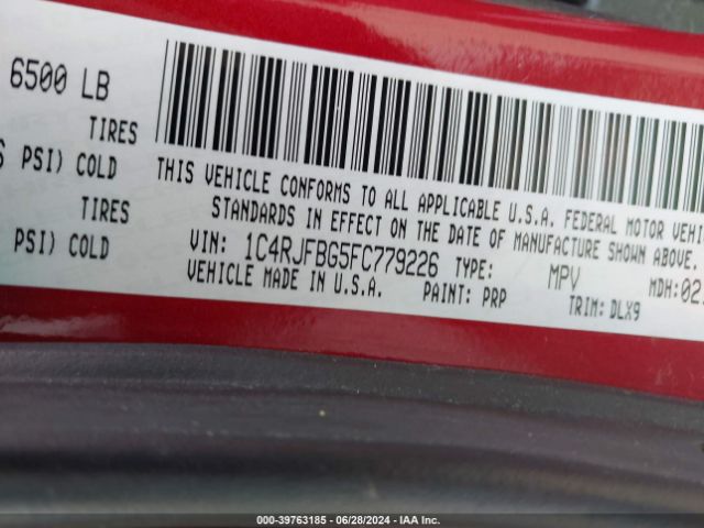 1C4RJFBG5FC779226 Jeep Grand Cherokee Limited
