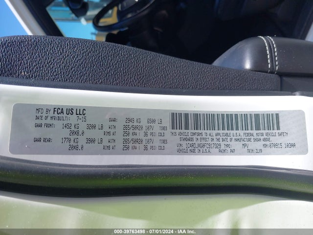 Dodge Durango Sxt 2015 1C4RDJAG0FC917329 Image 9