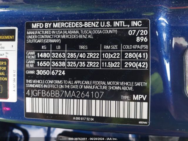 2021 MERCEDES-BENZ AMG GLE 53 4JGFB6BB7MA264107 Photo 8