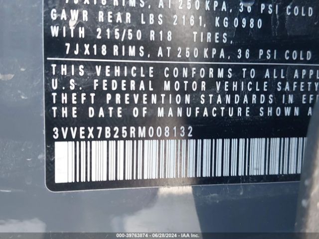 3VVEX7B25RM008132 Volkswagen Taos 1.5t Se
