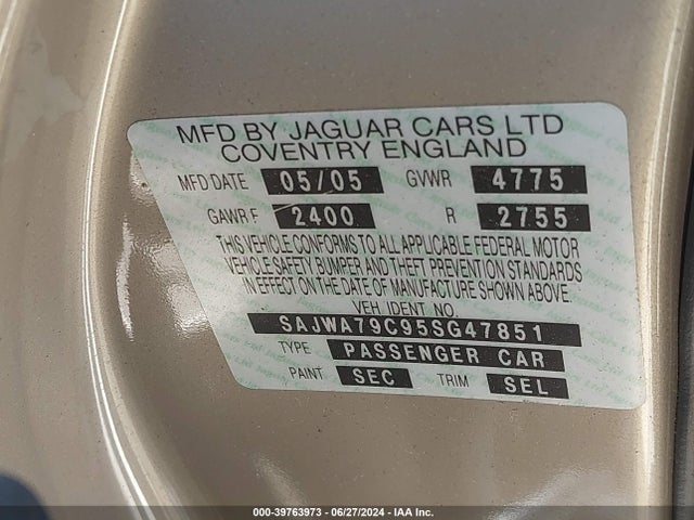 2005 JAGUAR XJ SAJWA79C95SG47851 Photo 8