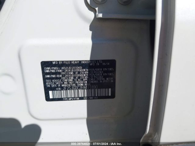 JF2SJGDC2FH471890 Subaru Forester 2.0xt Premium