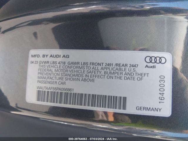 2023 AUDI A5 WAUTAAF55PA056861 Photo 8