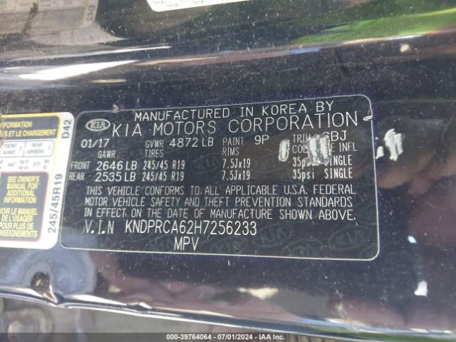 KNDPRCA62H7256233 KIA Sportage Sx Turbo