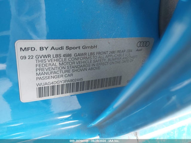 2023 AUDI RS 3 WUAG4DGY3PA902445 Photo 8