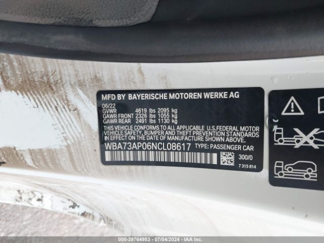 WBA73AP06NCL08617 BMW 430i Xdrive