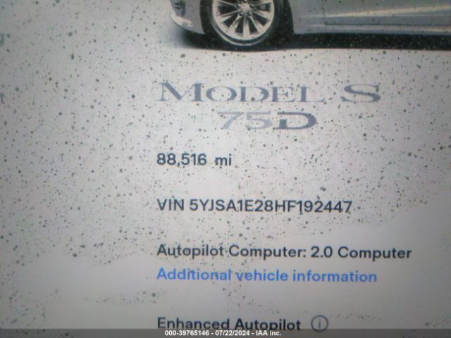 5YJSA1E28HF192447 Tesla Model S 100d/60d/75d/90d/p100d