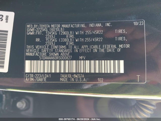 Lexus Tx 350 Luxury 2024 5TDAAAA60RS000827 Image 9