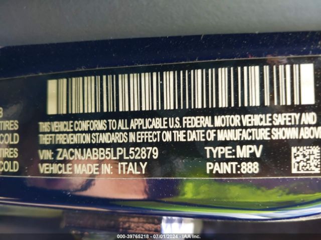 ZACNJABB5LPL52879 Jeep Renegade Latitude Fwd
