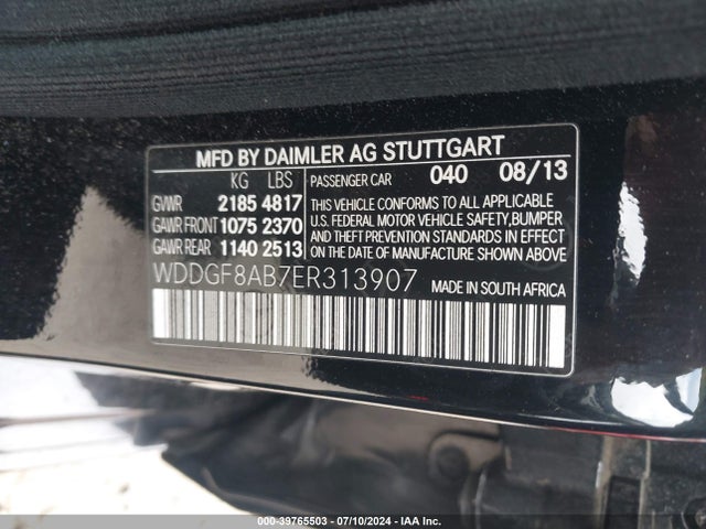 WDDGF8AB7ER313907 Mercedes-Benz C 300 Luxury 4matic/sport 4matic