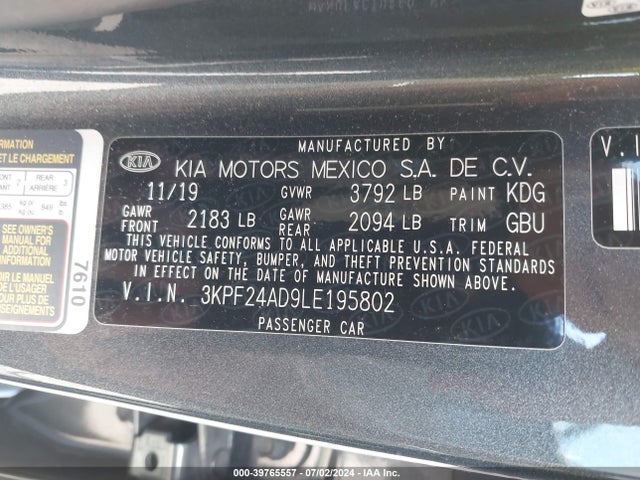 KIA Forte Lxs 2020 3KPF24AD9LE195802 Image 9