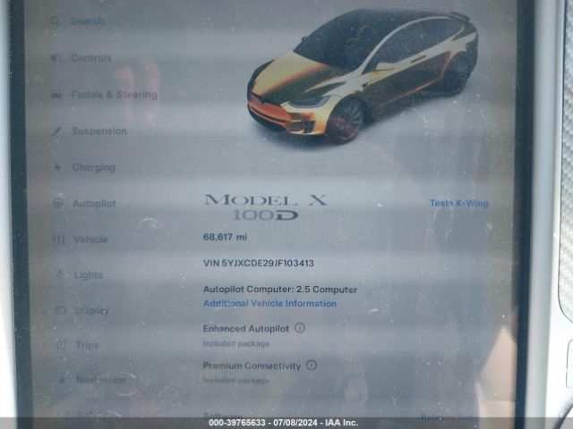 5YJXCDE29JF103413 Tesla Model X 100d/75d/p100d