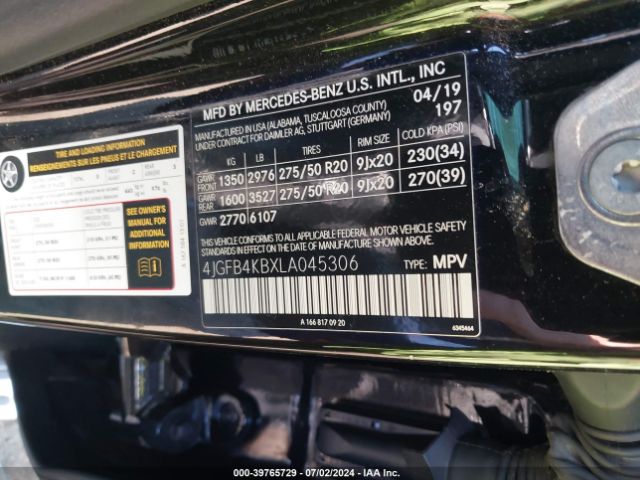 4JGFB4KBXLA045306 Mercedes-Benz Gle 350 4matic