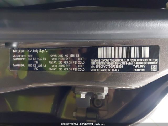ZFBCFYCT5GP338899 Fiat 500x Trekking