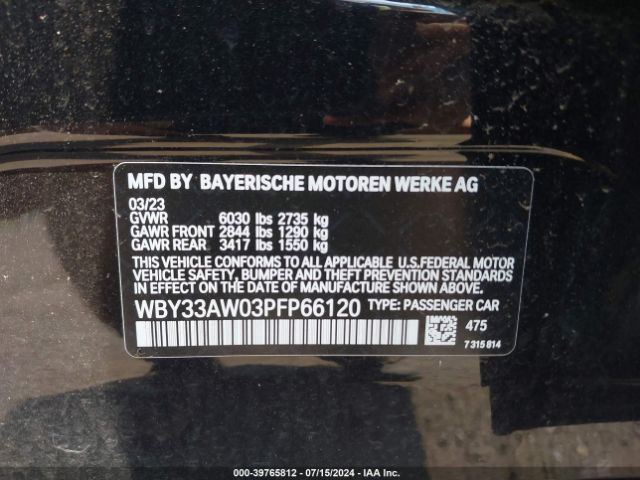 WBY33AW03PFP66120 BMW I4 M50