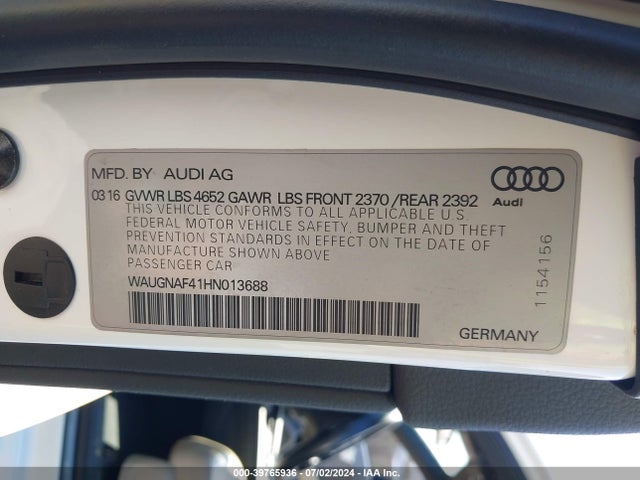Audi A4 2.0t Premium 2017 WAUGNAF41HN013688 Image 9