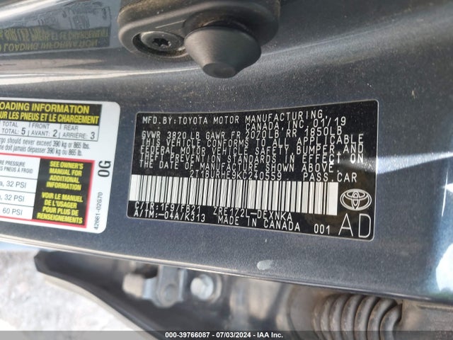 Toyota COROLLA LE 2019 2T1BURHE9KC240559 Image 9